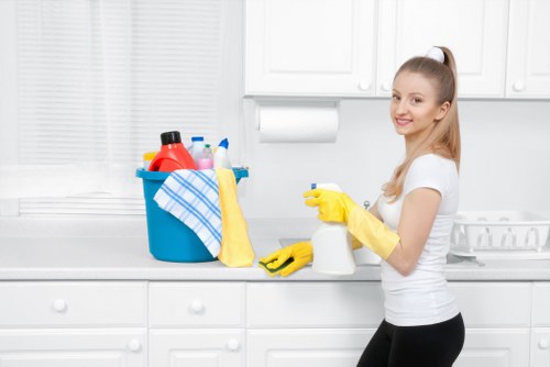 Airbnb cleaning service preparing a Pimlico short-let flat for new guests