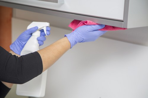 Kitchen and bathroom domestic cleaning in a Pimlico home